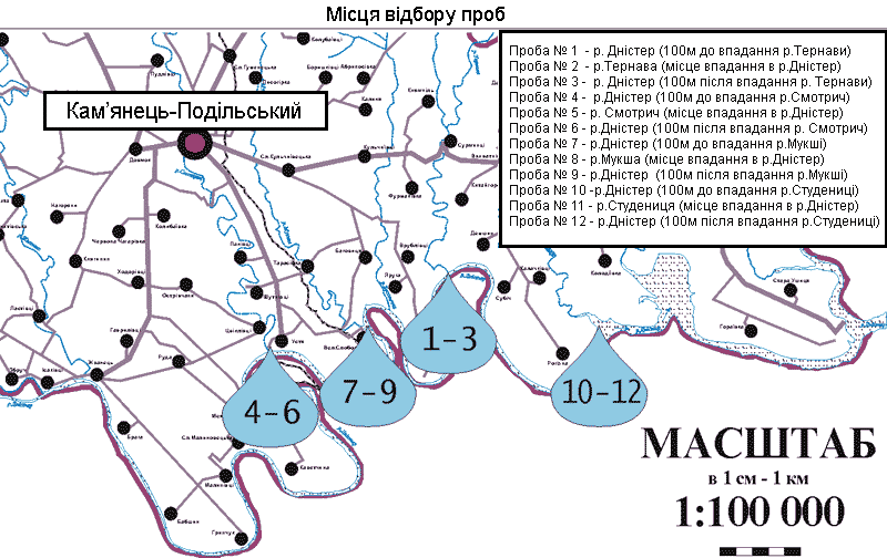 Місця відбору проб